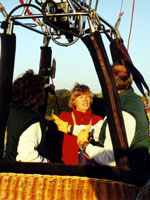 Carol in hot air balloon