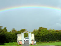 Rainbow at the end of the funeral