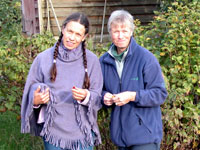 Carol & Jane at the allotment