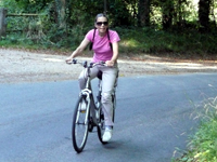 Jane on her bike