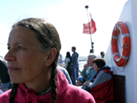 Jane on Lundy Island Ferry