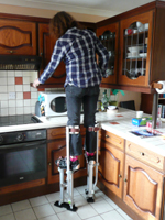 Kate on stilts